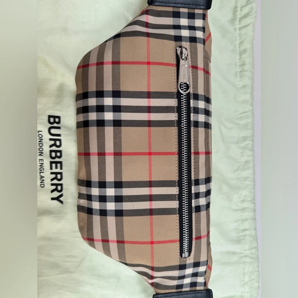 Burberry Sonny Check Canvas Belt Bum Bag - Picture 13 of 16